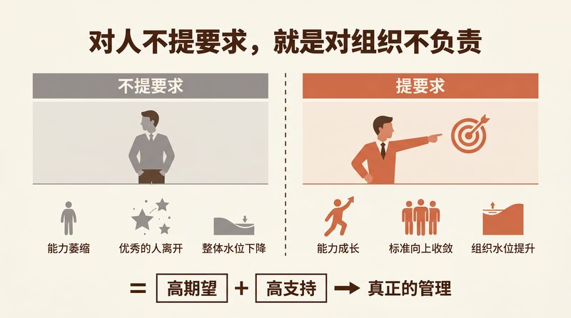 对人不提要求，就是对组织不负责